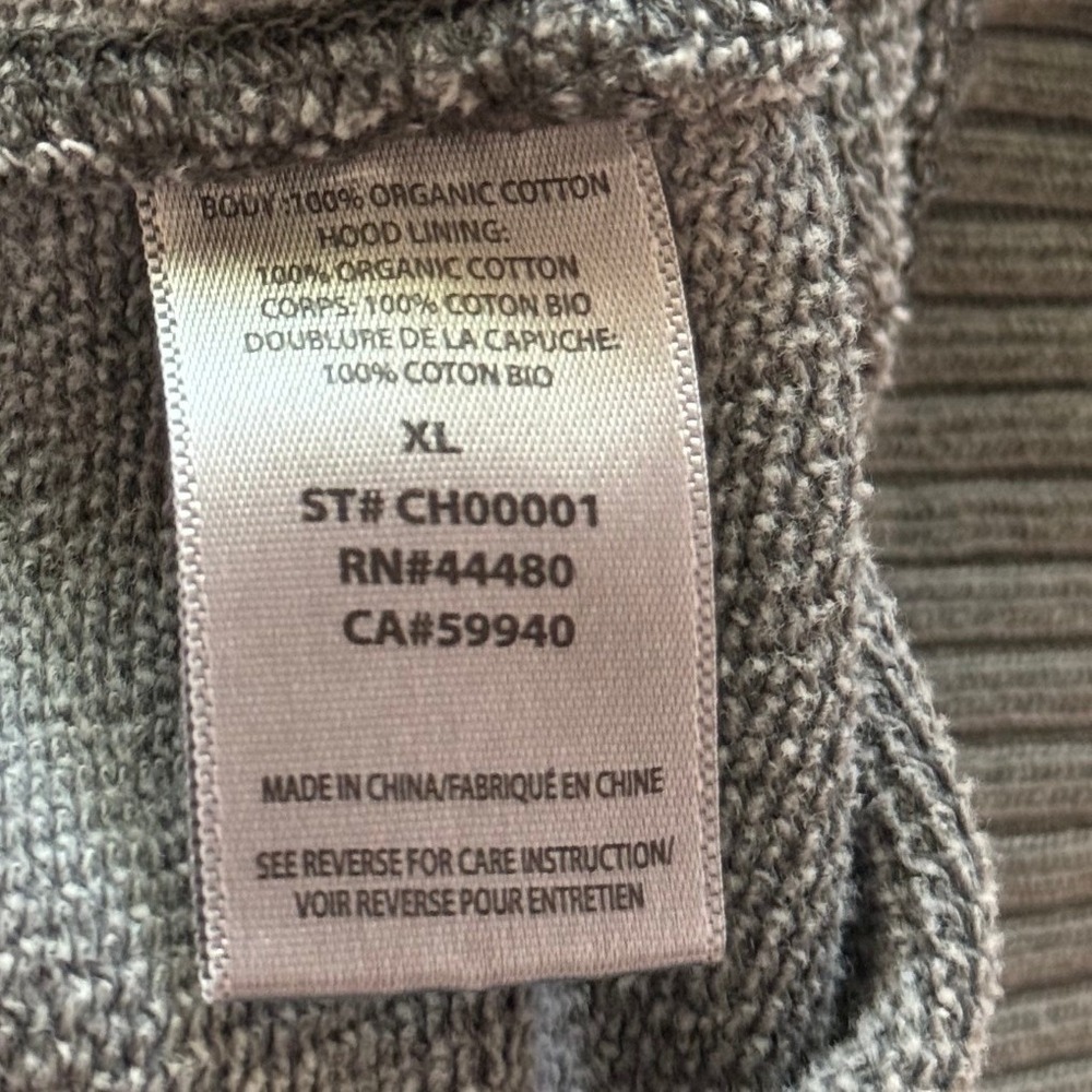 Elwood Women Hoodie XL Charcoal Grey Organic Cotton Oversized Streetwear lounge - Picture 7 of 8